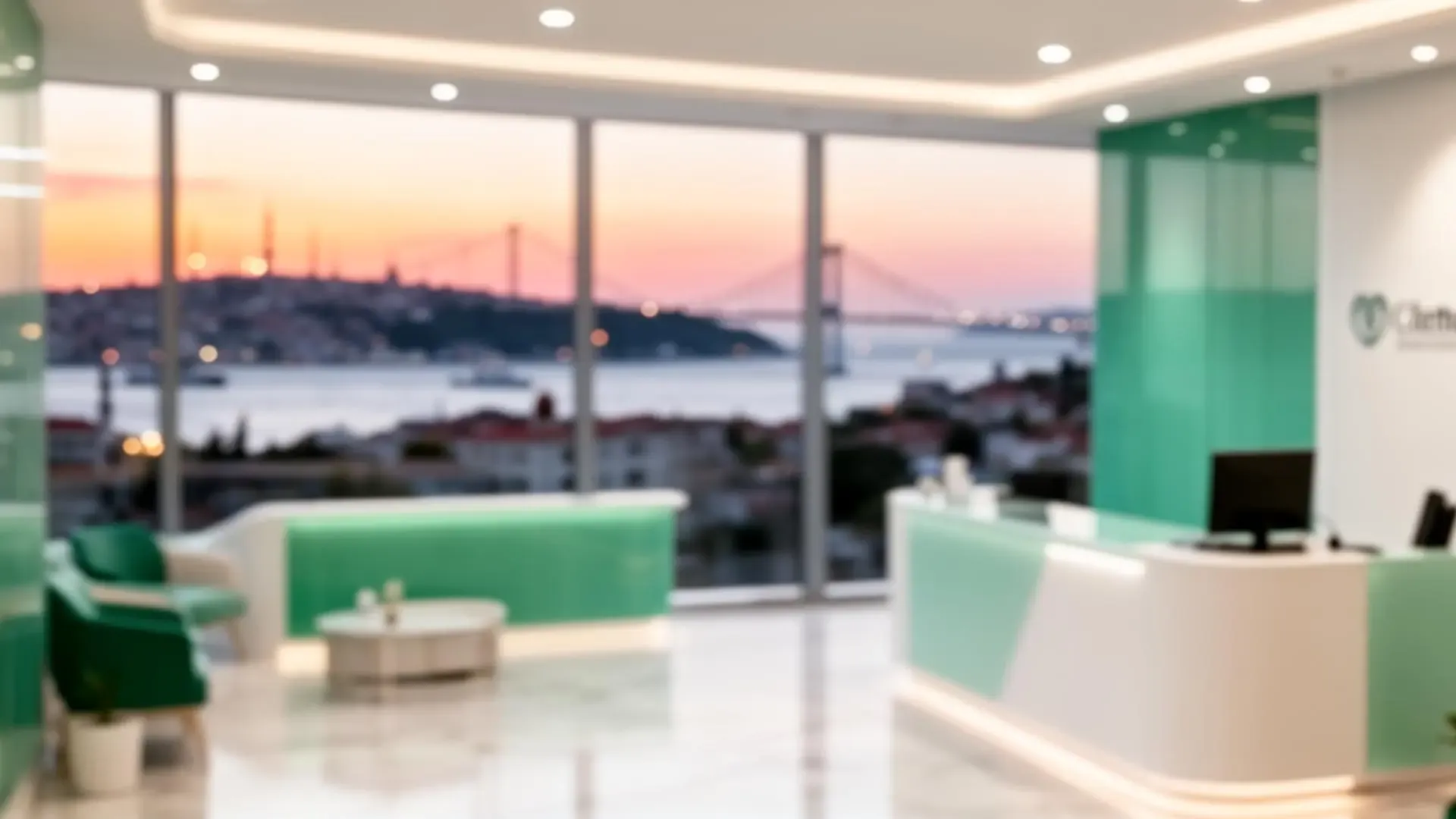 Premium medical clinic with Istanbul skyline